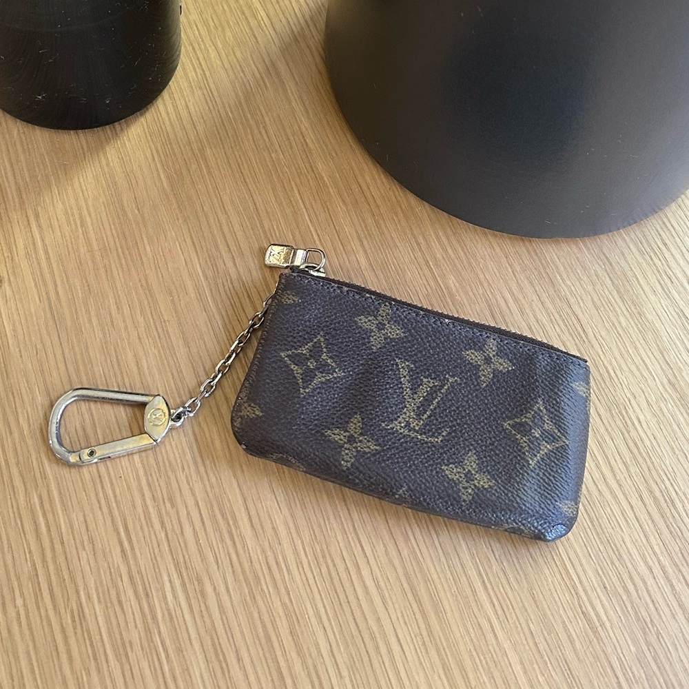 Louis Vuitton Monogram Key Pouch in Brown and Gold